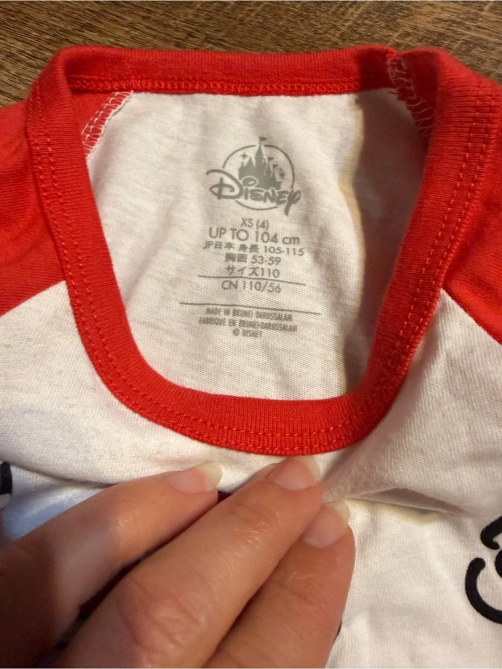 NWT Disney Minnie Mouse Red & White Raglan Tee for Kids